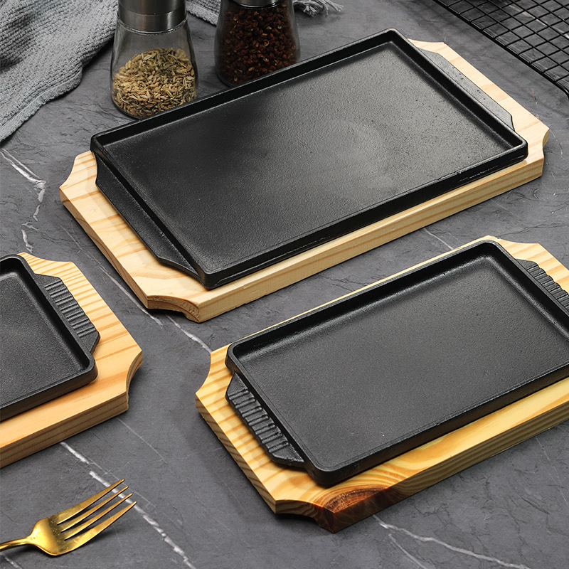 Commercial Kitchen Griddle - Piastra Teppanyaki in Ghisa con Base