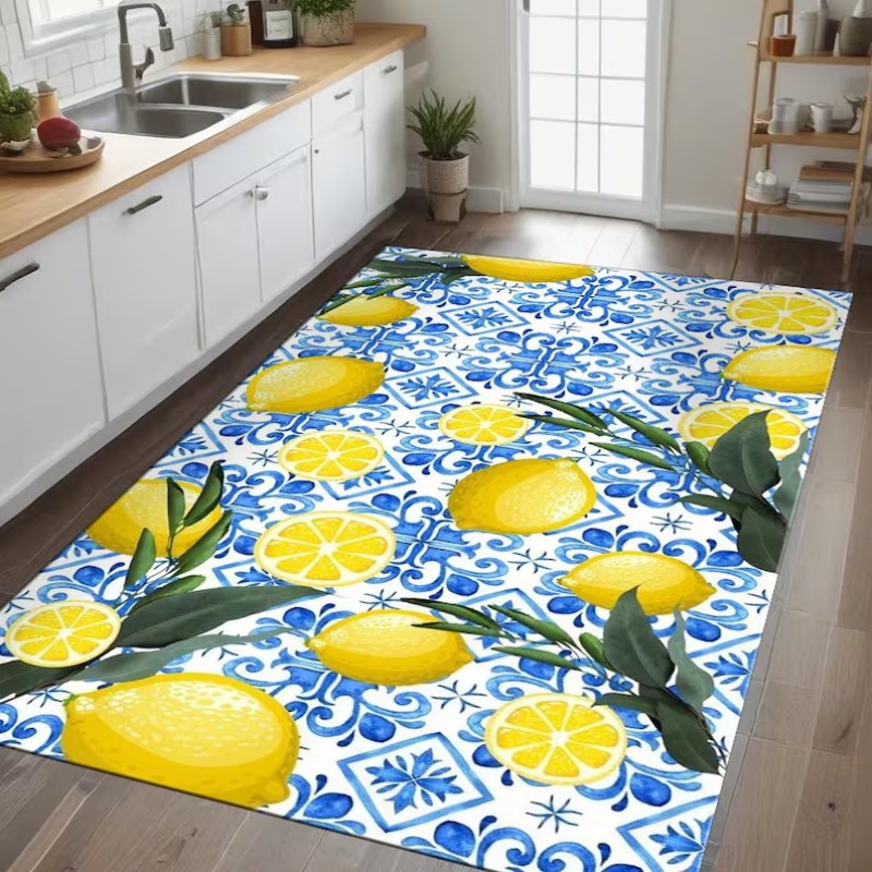 Commercial Kitchen Tile Flooring - Tappeto Estivo Mediterraneo con Motivo a