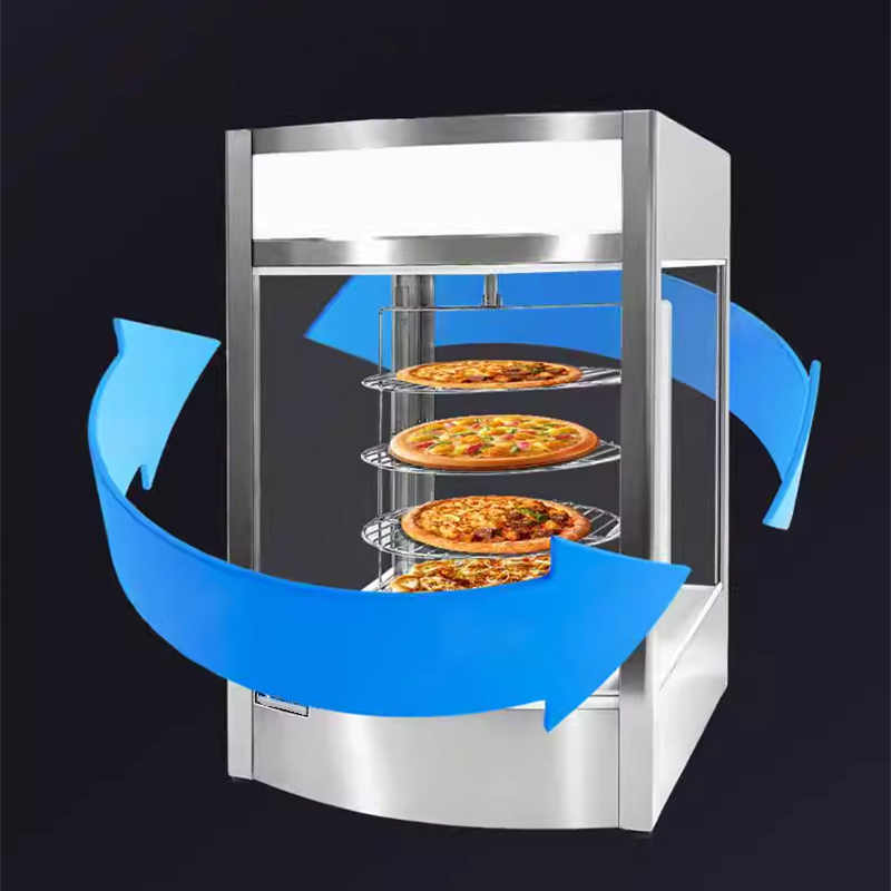 Food Warmer Display - Scaldavivande Commerciale a 4 Livelli, Scaldapizza
