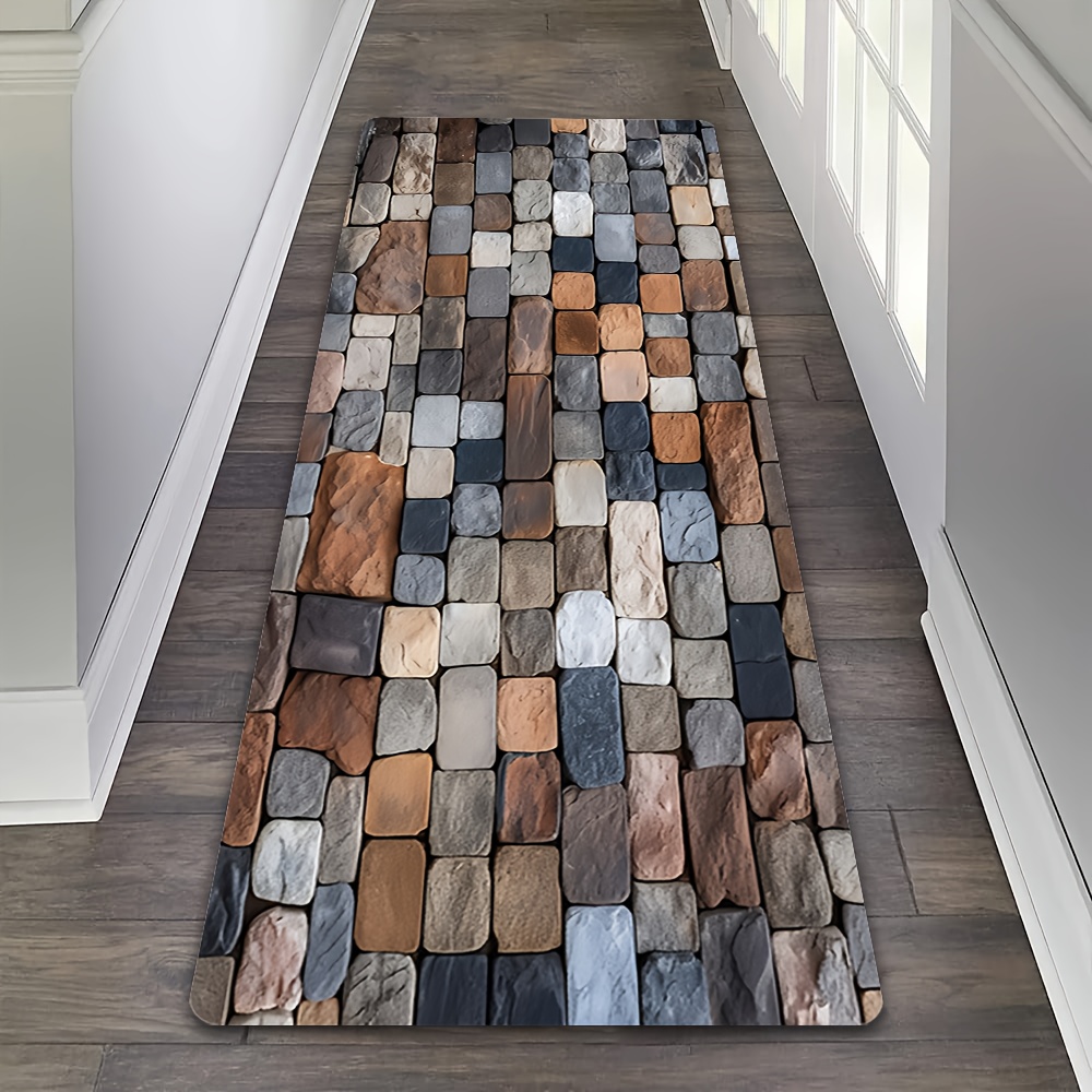Commercial Kitchen Tile Flooring - Tappeto Runner per Corridoio con Motivo
