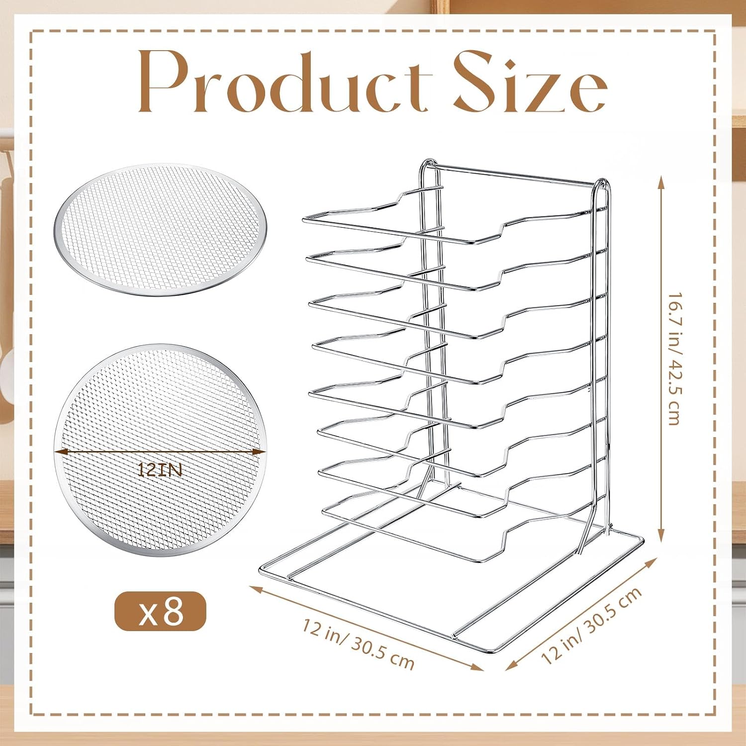 Supporto per pizza a 8 livelli - Commercial Kitchen In Home recensione e prezzo
