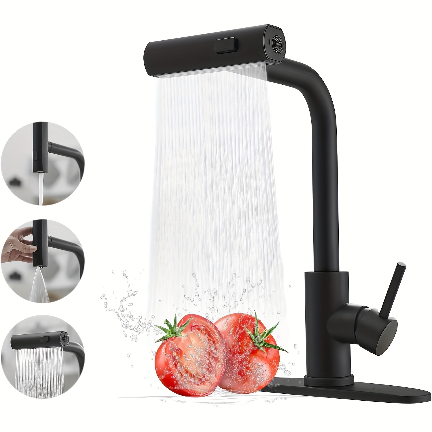 Rubinetto da cucina nero da 1  - Commercial Kitchen Faucets recensione e prezzo