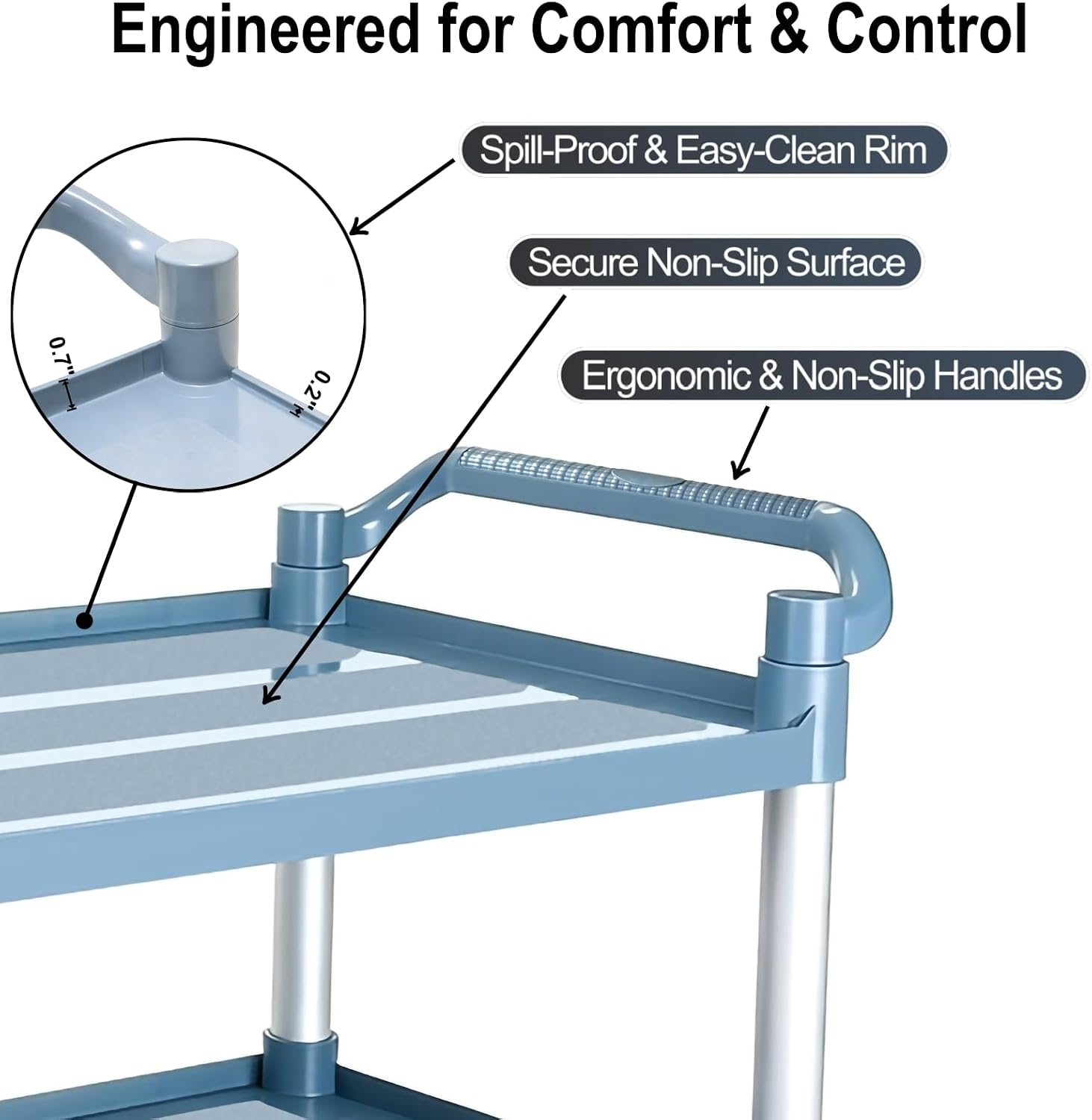 Carrello di Servizio a 3 Ripia - Commercial Kitchen In Home recensione e prezzo